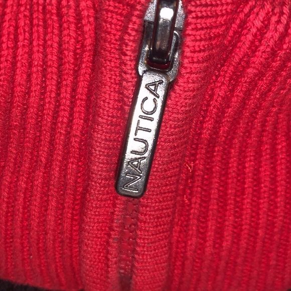 Nautica Striped Quarter Zip Sweater - Picture 2 of 4